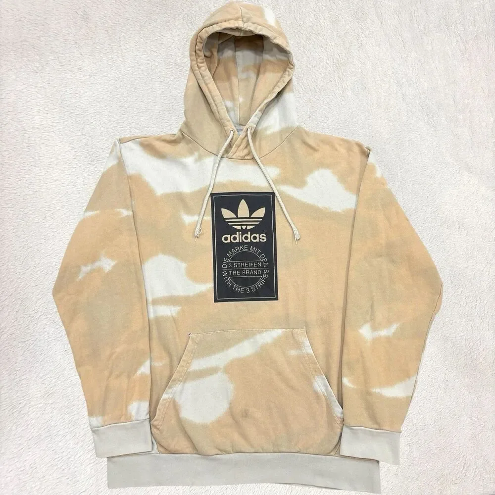Adidas Originals Trefoil Hoodie Desert Camo Men’s XL Sleeve Pullover Tan